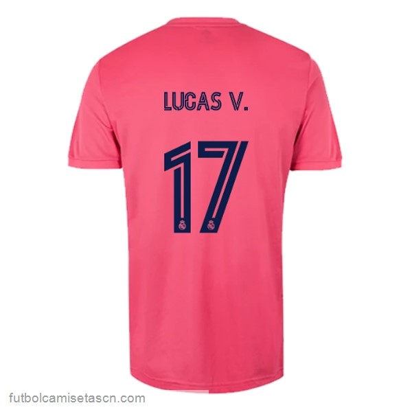 Camiseta Real Madrid 2ª NO.17 Lucas V. 2020/21 Rosa